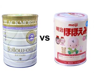 so sánh sữa Blackmores và Meiji
