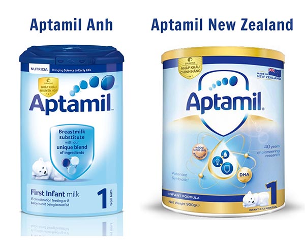 sữa aptamil new zealand và aptamil anh