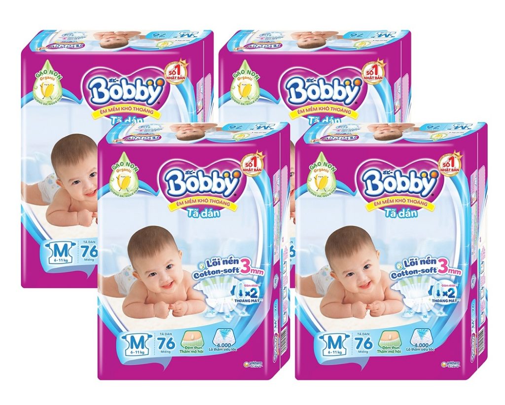 Chọn size bỉm Bobby theo độ tuổi và cân nặng