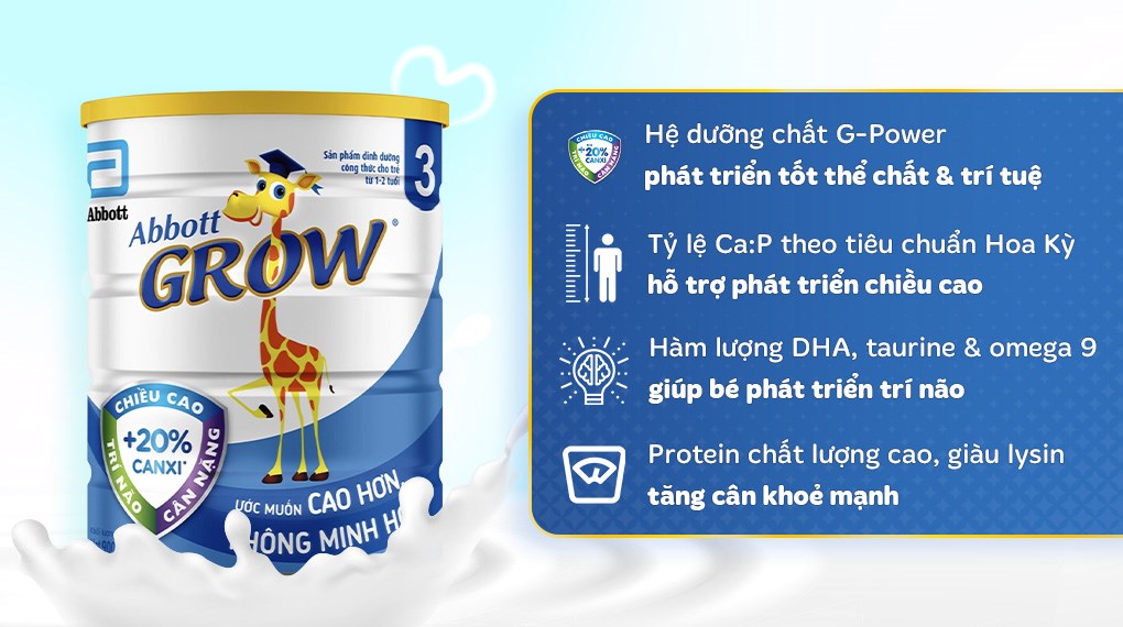 Sữa Abbott Grow giúp trẻ phát triển toàn diện